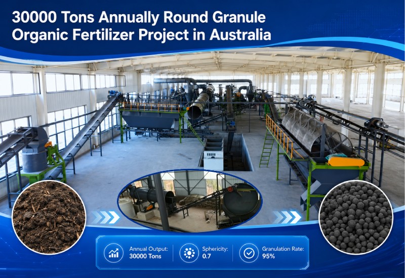 organic fertilizer spherical granule manufacturing plant setup
